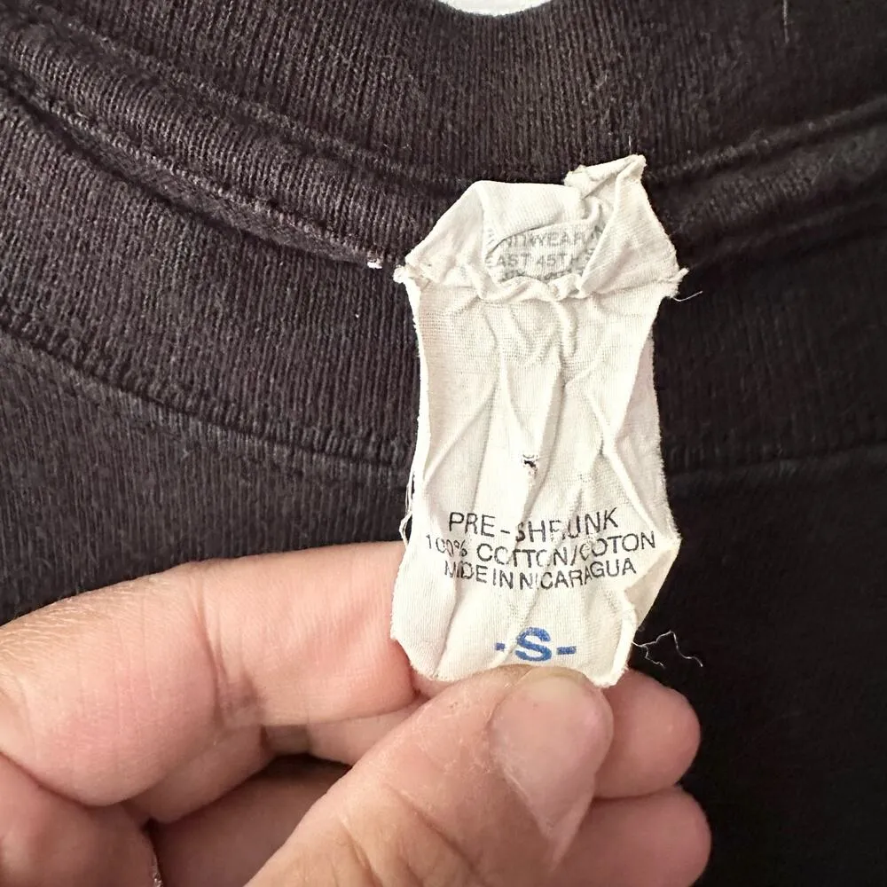 Vintage Anvil Paper Tag Black Pink Floyd Prism Pre Shrunk Cotton Tee Small - Image 5