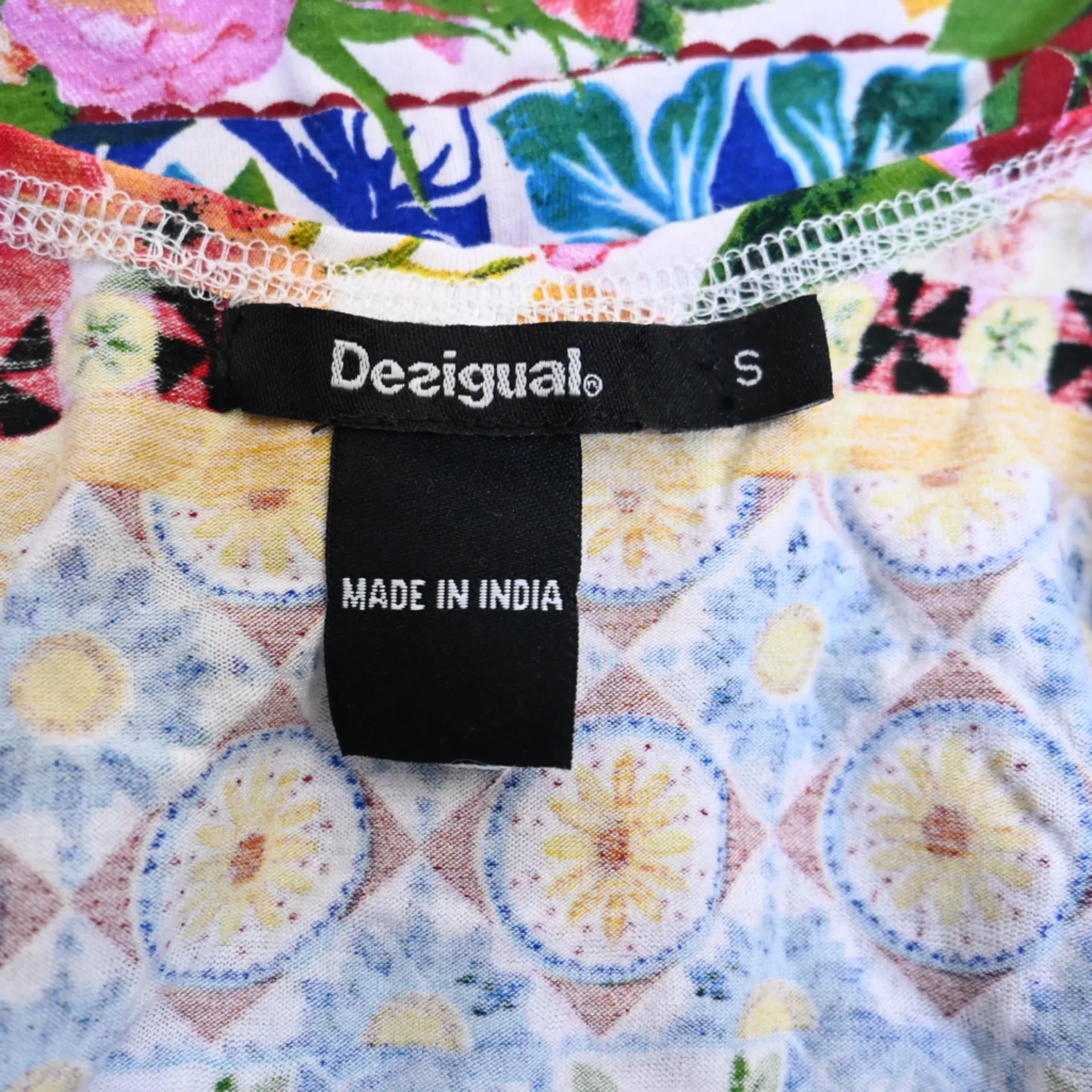 Desigual Women's S Luana Colorful Floral Motif Dress - Image 9