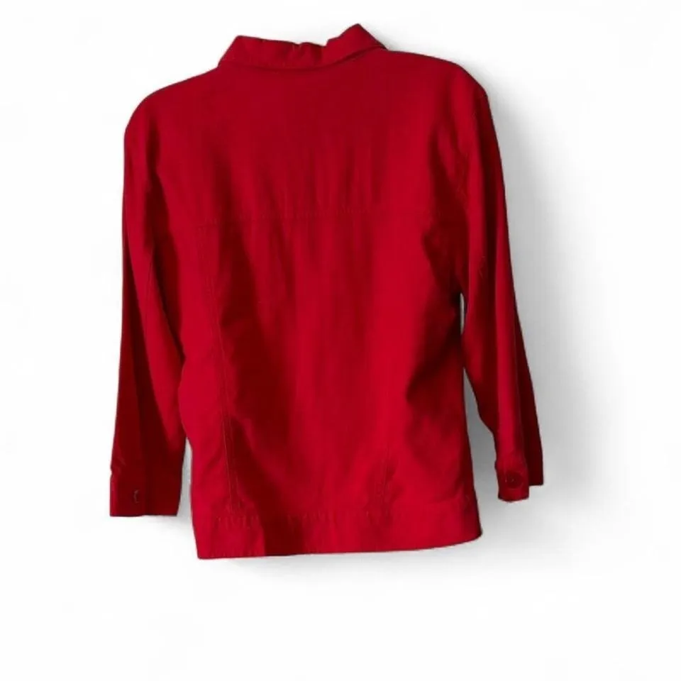 Vintage Linen Blend Button Down Top‎ - Image 4