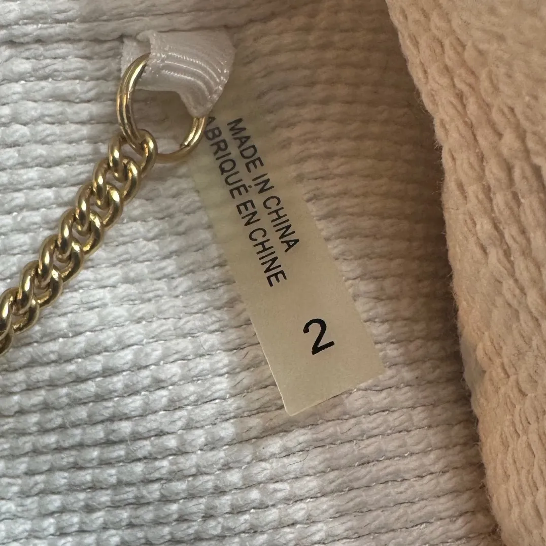 Trina Turk Striped Button Front Coat Jacket White &‎ Black Size 2 - Image 5