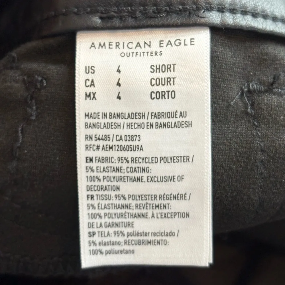 AmericanEagle outfitters black faux leather curvy classic bootcut jeans 28S - Image 12