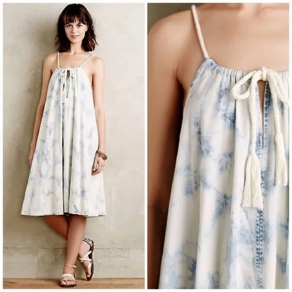 Holding Horses by Anthropologie | XS | Blue Riviera Sky Chambray Denim Dress - Image 2