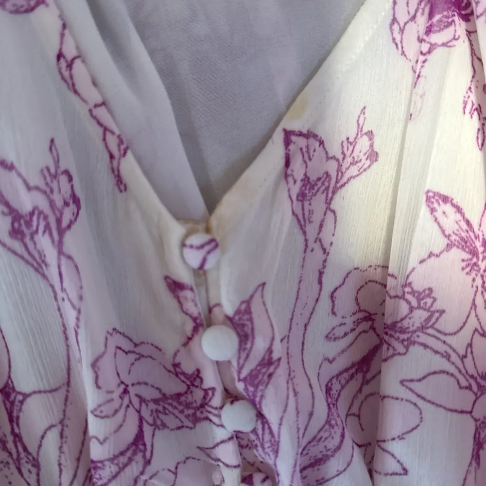 floral purple and white dress - Image 5