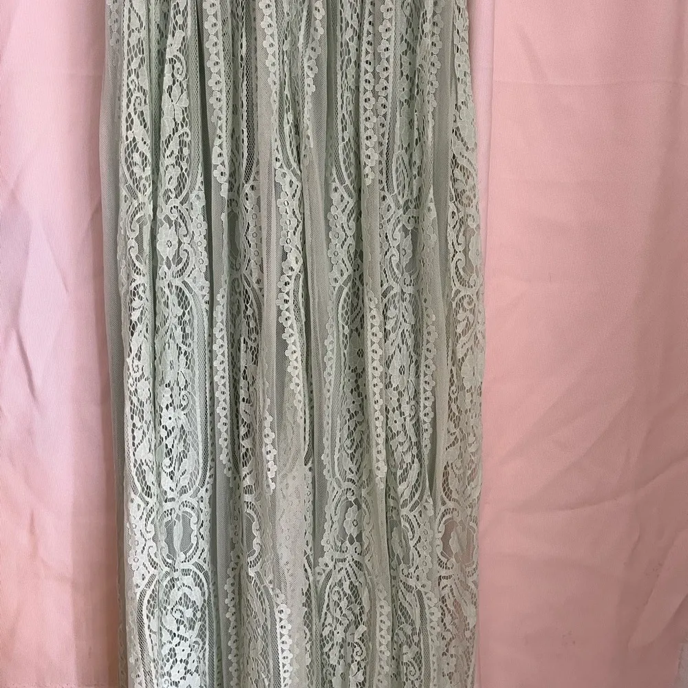 Green Flutter Sleeve Sundress for Wedding Guest - Image 5