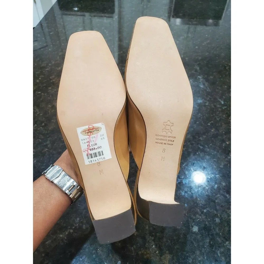 Talbots Brown Women's Leather Upper Slip On Heeled Closed Toe Shoes Size US 8 M - Image 9