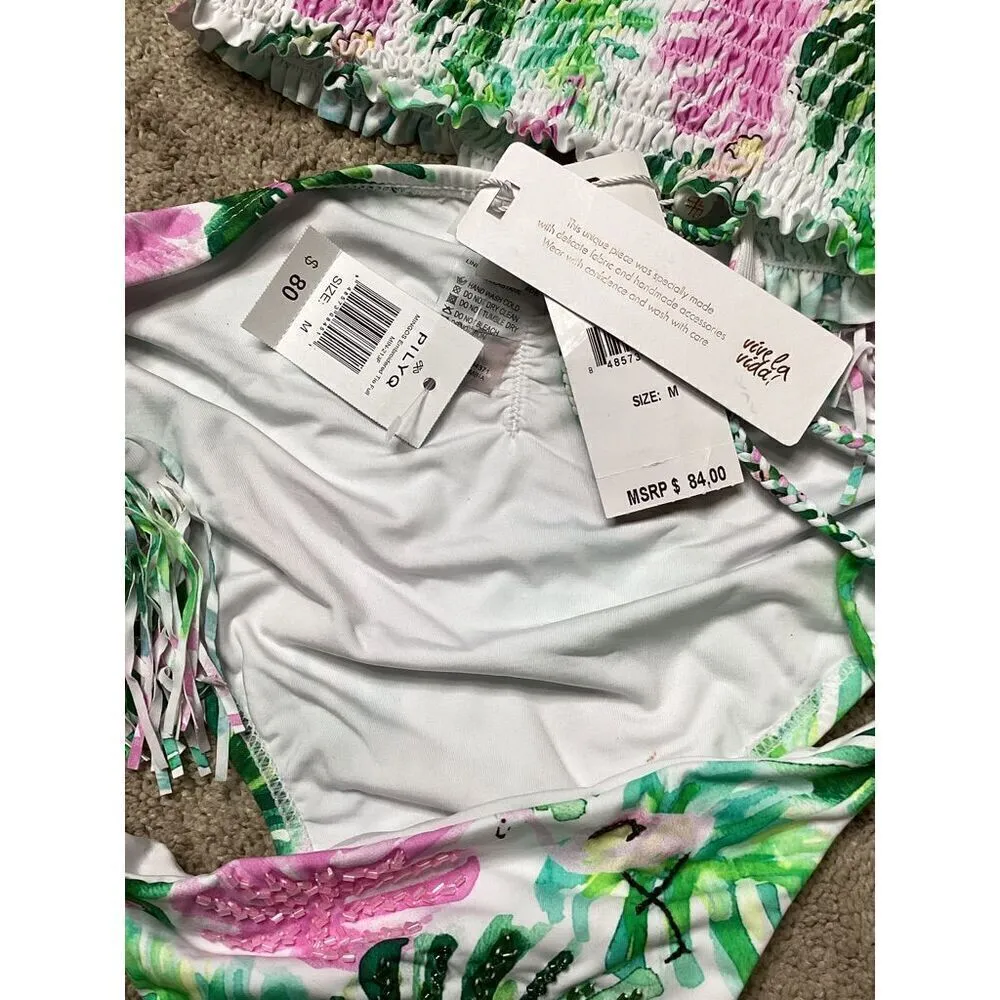 New. Pilyq flamingo bikini set. Normally $164 - Image 12