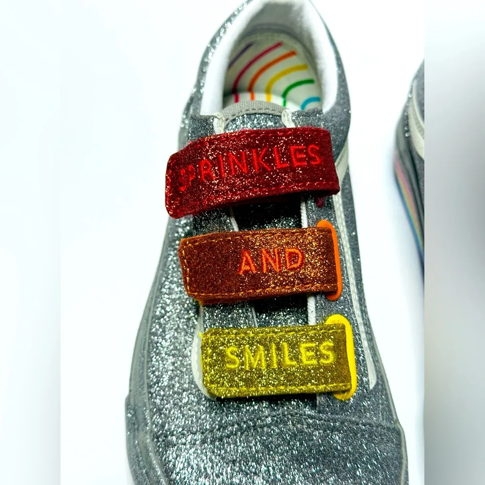 Vans x Flour Shop Old Skool V Glitter Rainbow Skate Sneaker Shoe Size 7 NWOB - Image 7