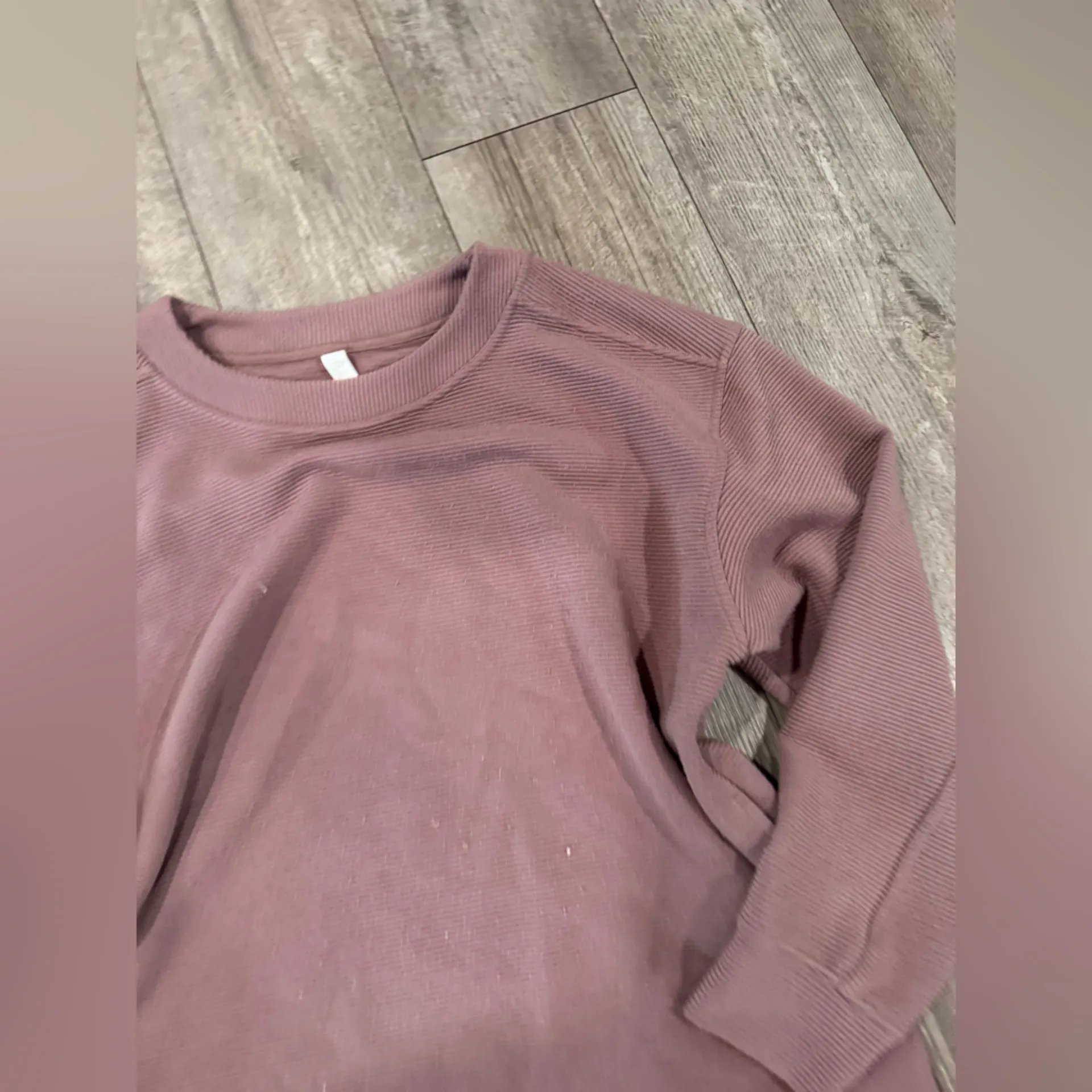 Zella Mauve Ribbed Sweatshirt and Leggings Set - Image 6