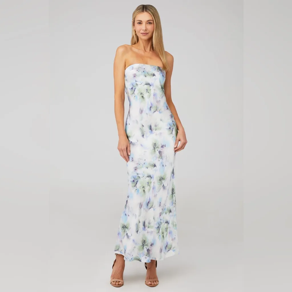 Bec + Bridge Moondance White Satin Strapless‎ Dress Size 4 - Image 3