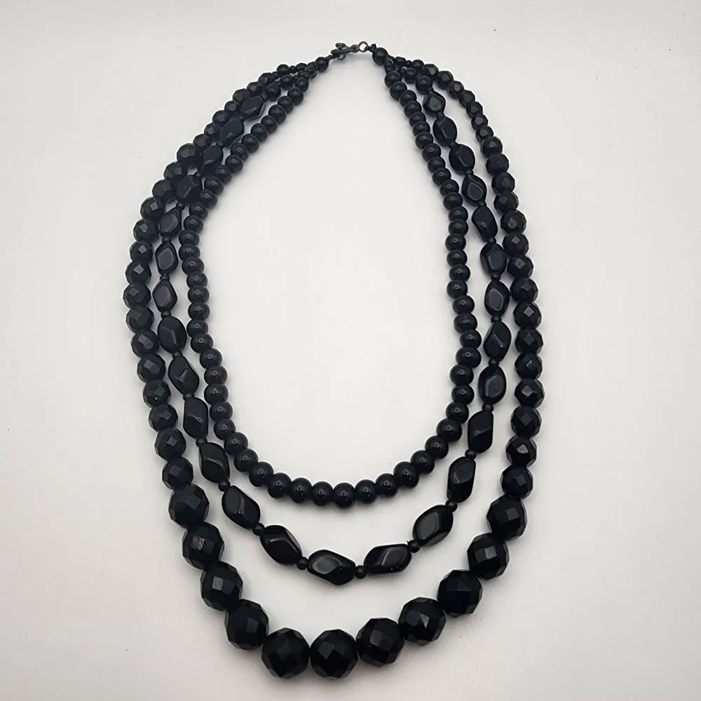 Sterling Silver & Black Glass 3 - Image 2