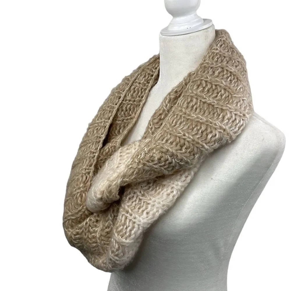 Scarf Chunky Knit Neutral colors infinity warm soft cozy - Image 2