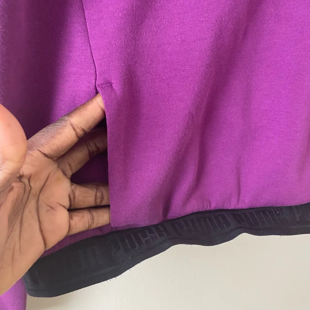 Puma Magenta Hoodie with Black Trim - Image 4