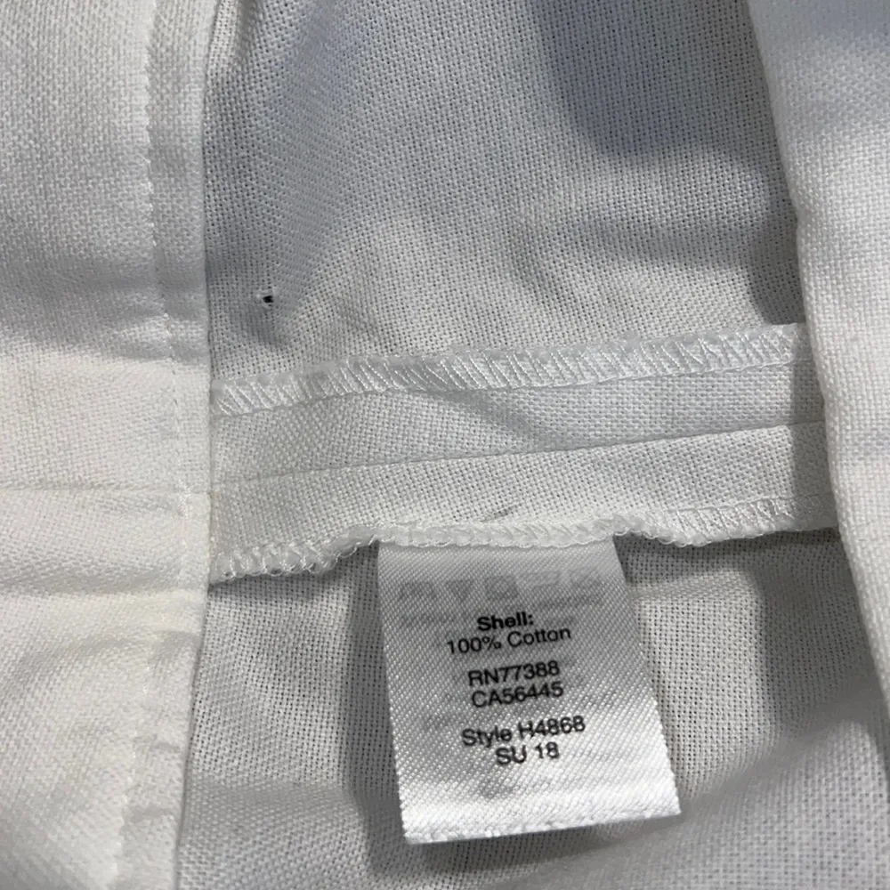 J. Crew size 2 women’s ruffle white oxford fixed wrap tulip skirt zip back - Image 6