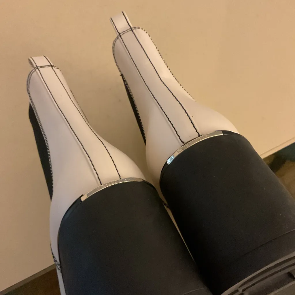 Michael Kors Black and White Heeled Boots - Image 4