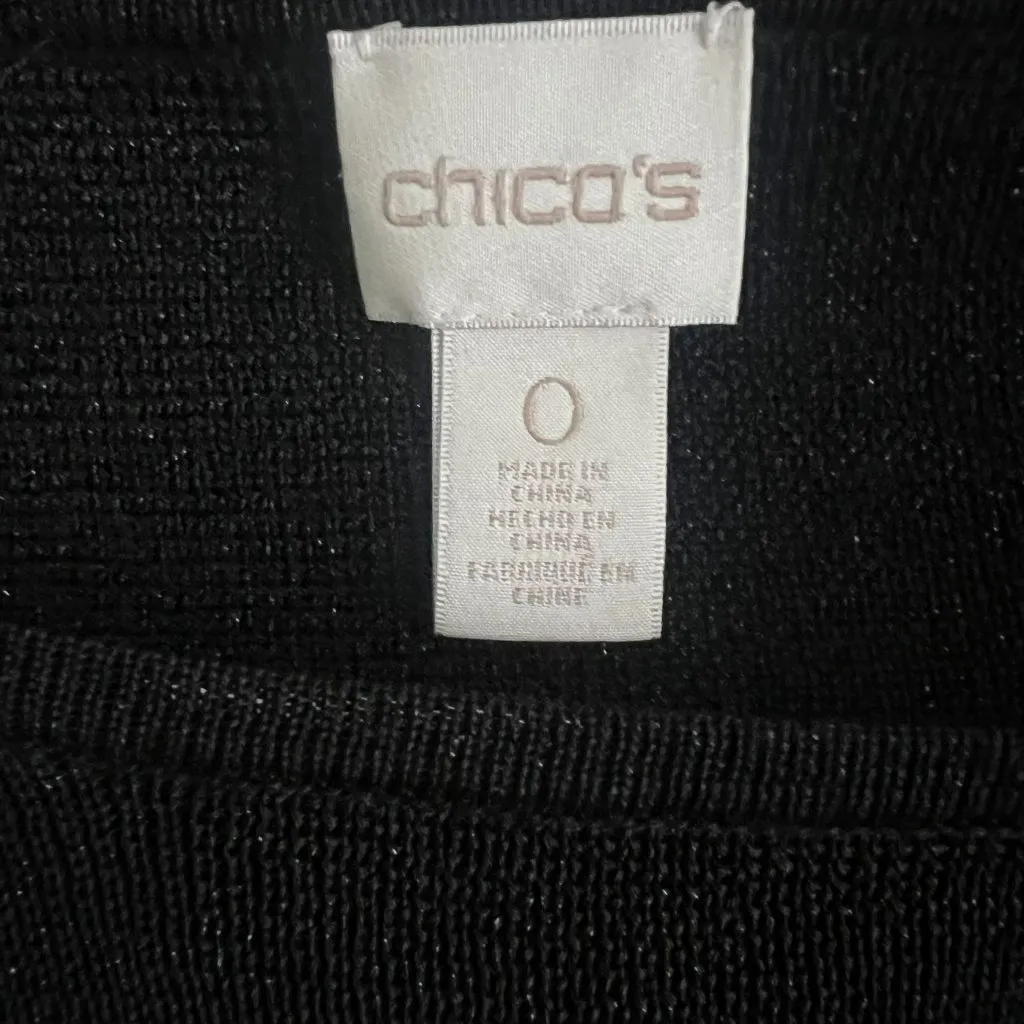 Chico’s Size 2 (US 12) Black Sleeveless Shell w/ Cape - Image 6