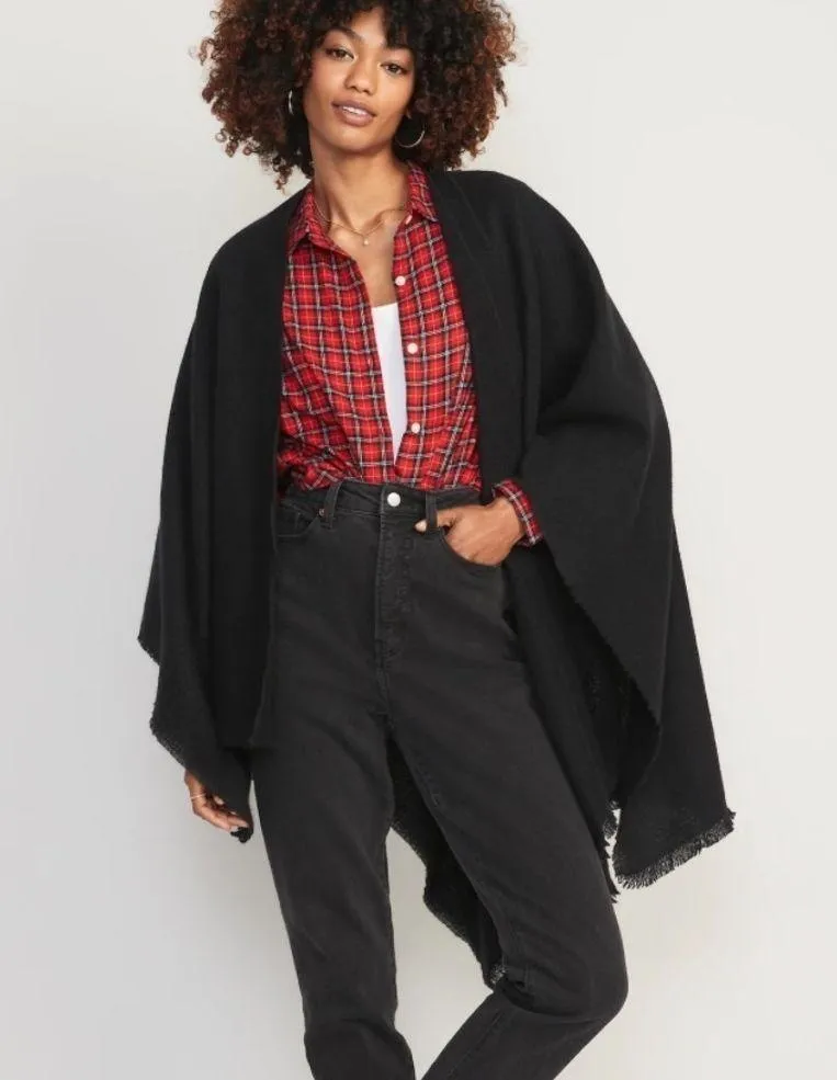 Old navy shawl scarf poncho‎ tan cream NEW with tags super soft one size wrap - Image 9