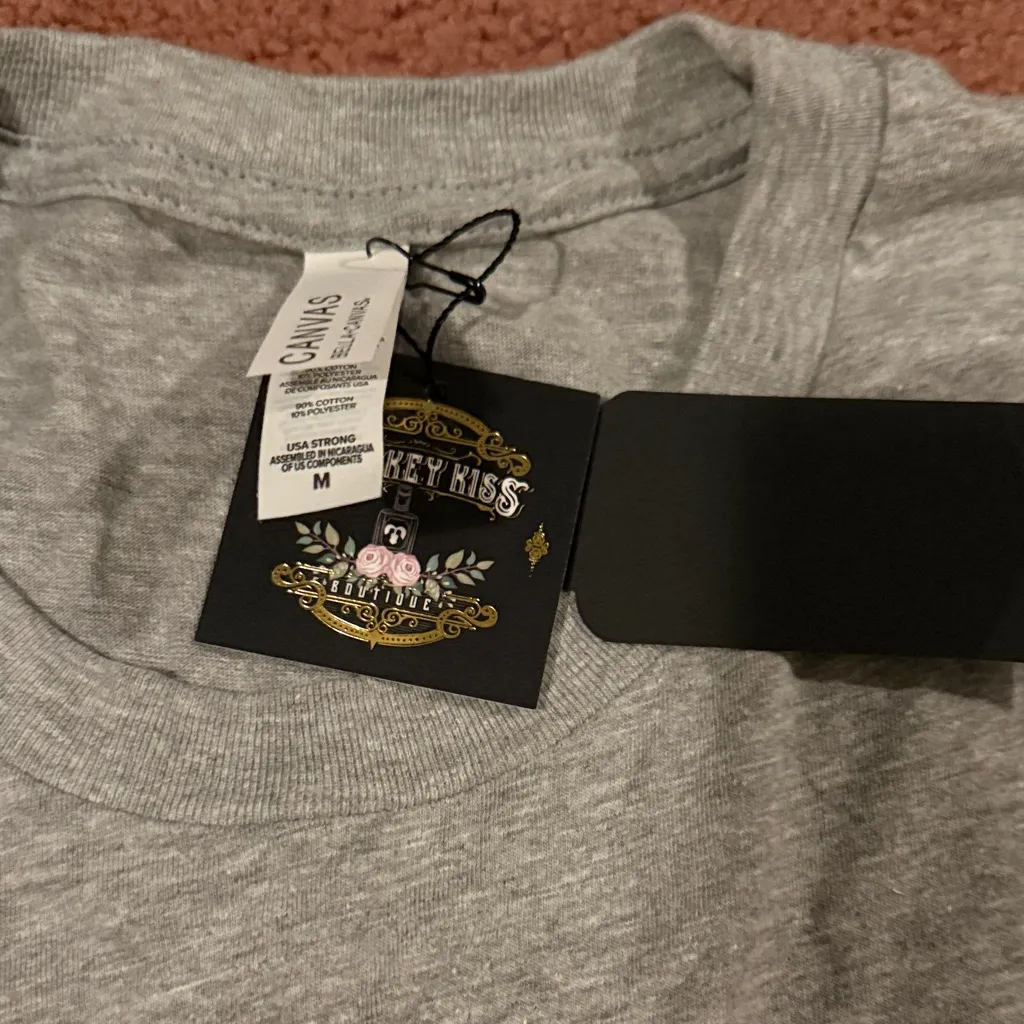 Gray 'Coffee is My Valentine' Graphic Tee Size M - Image 3