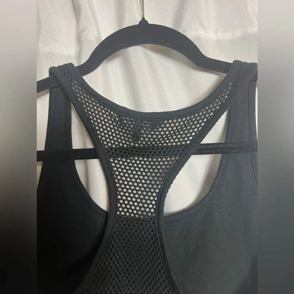 Hurley Sports Bra Size L Black Mesh Nike Dri-Fit - Image 2
