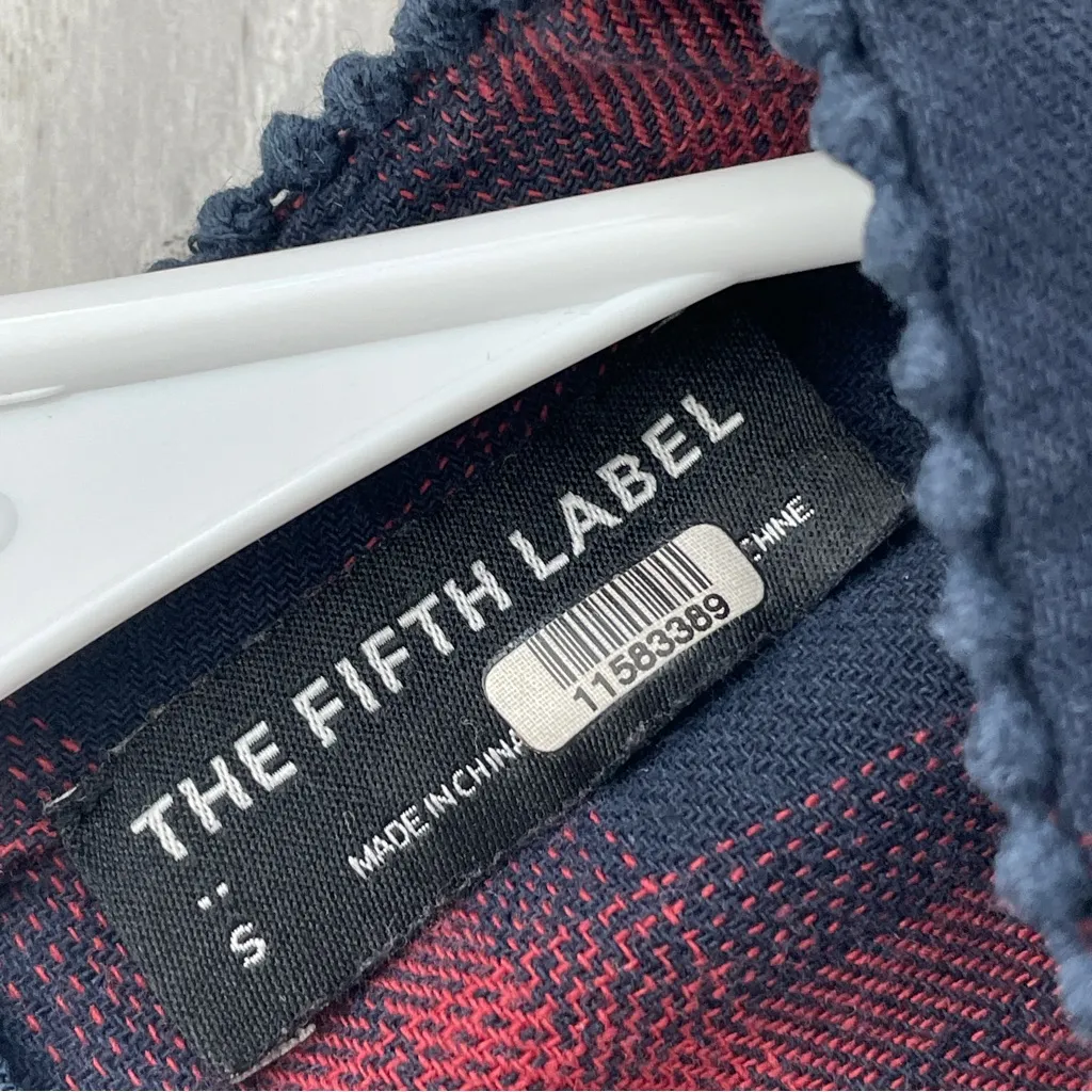 The Fifth Label Dress plaid long sleeve mini womens Blue Red small holiday dark - Image 2