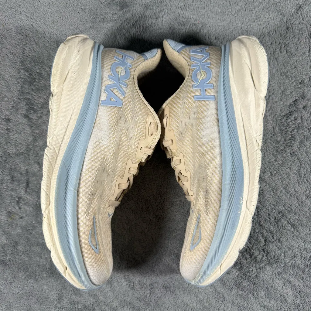 Hoka One One Clifton 9 Shoes Women Sz 7 Oak Alabaster Athletic Running Sneaker - Image 6