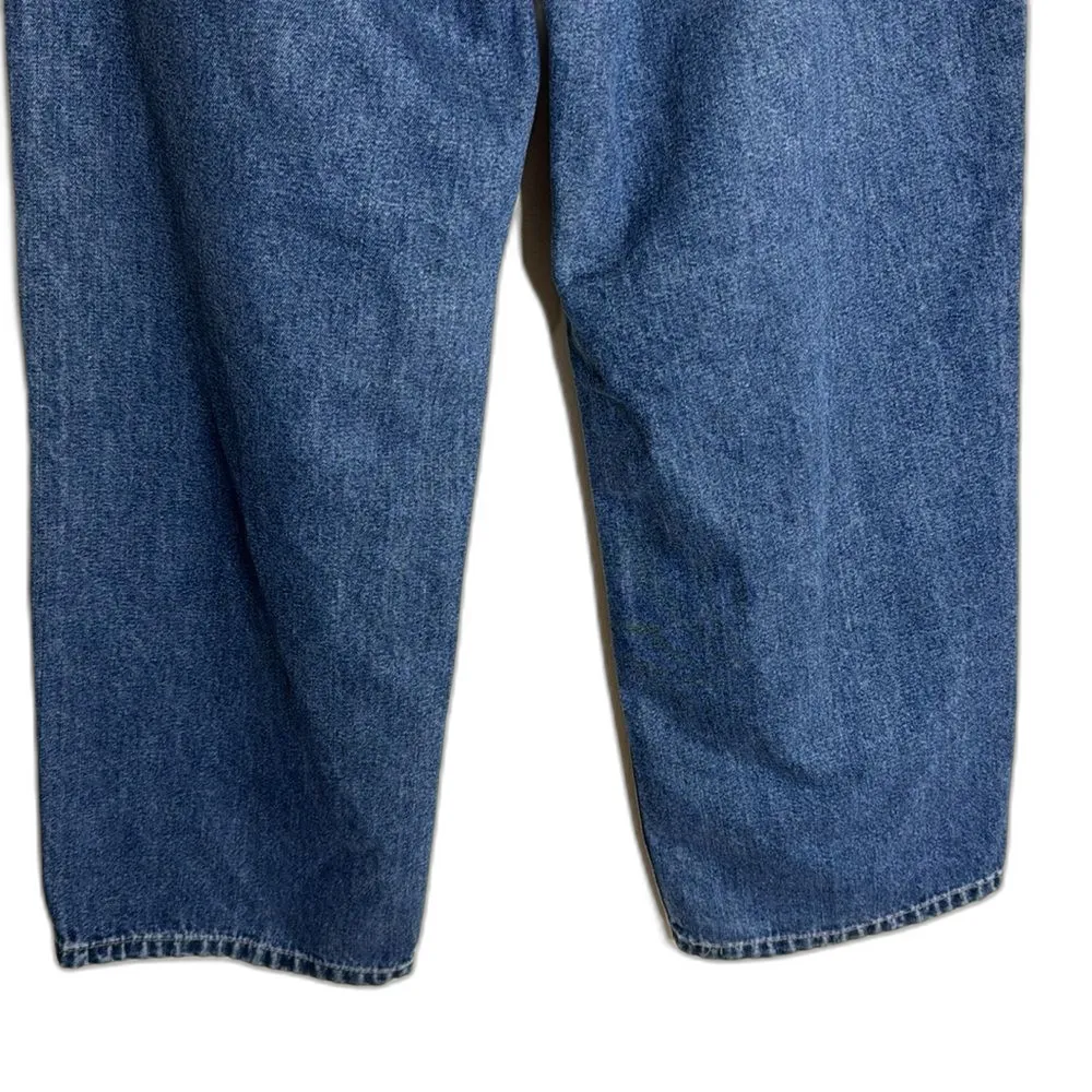 Vtg Levi’s 90s dry good darkwash wide leg denim jeans size 26 - Image 8