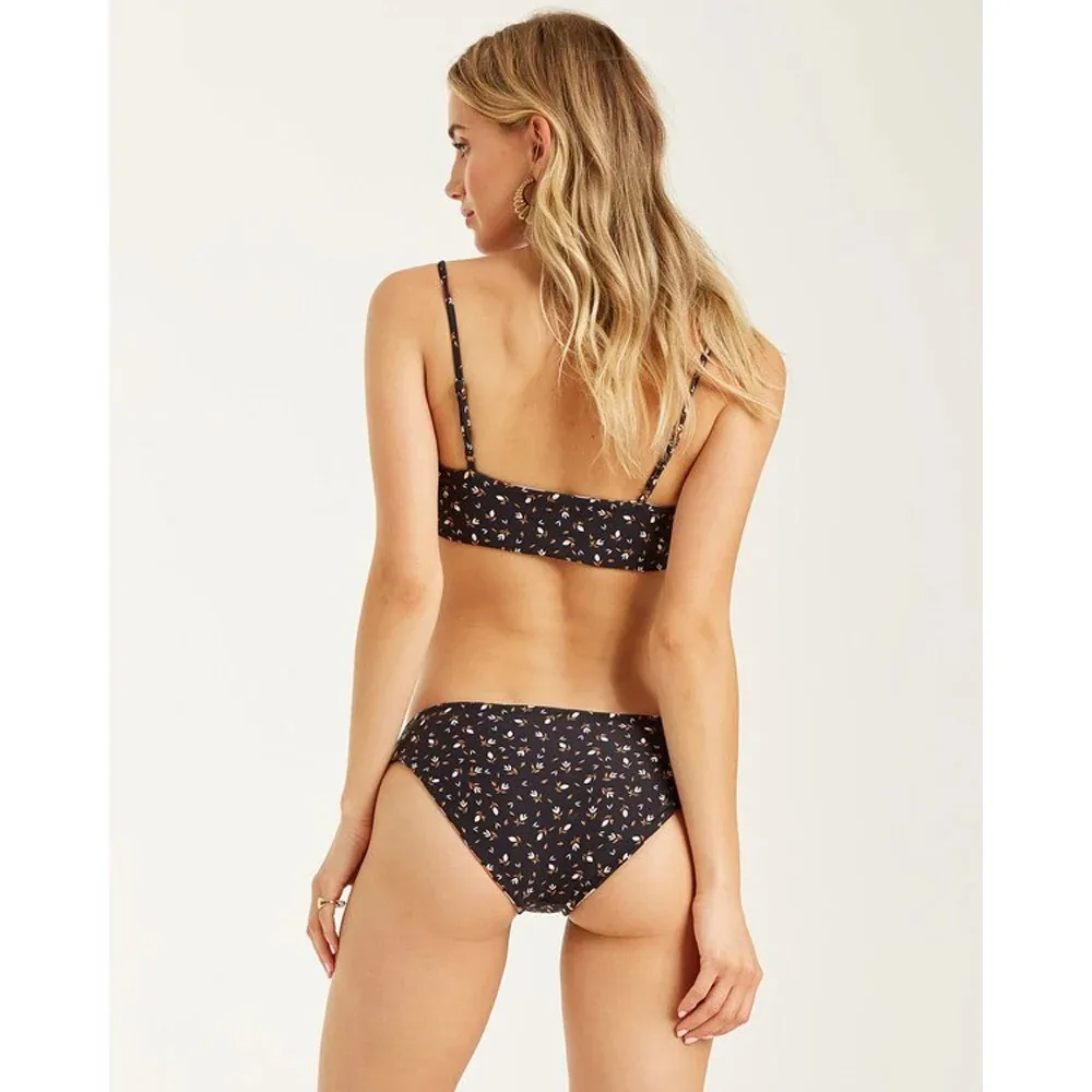 Billabong Tropic Moon Mini Crop Bikini Top - Black/Multi - M - Image 4