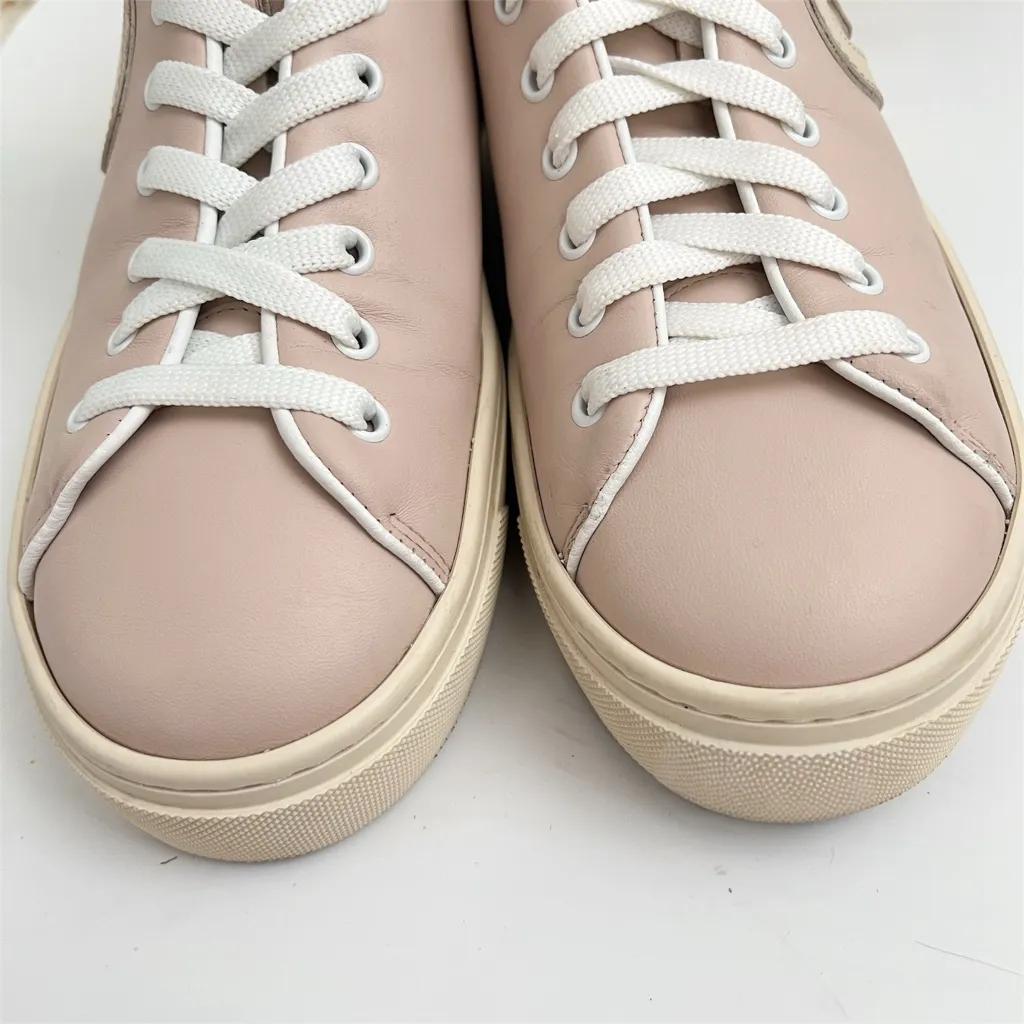 Furla leather Sneakers size EU 41 / US 10.5 Women's Pink and Cream - Image 5