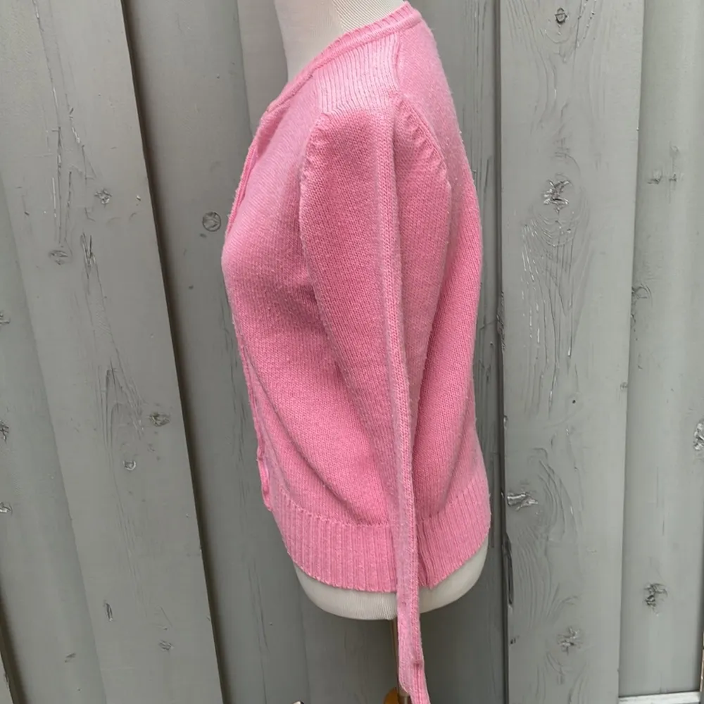 Townhouse Acrylic Pink Cardigan Button up Women’s Size Large - Image 2