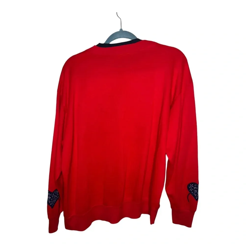 Vtg Handmade Heart Cottagecore Crewneck - Image 3