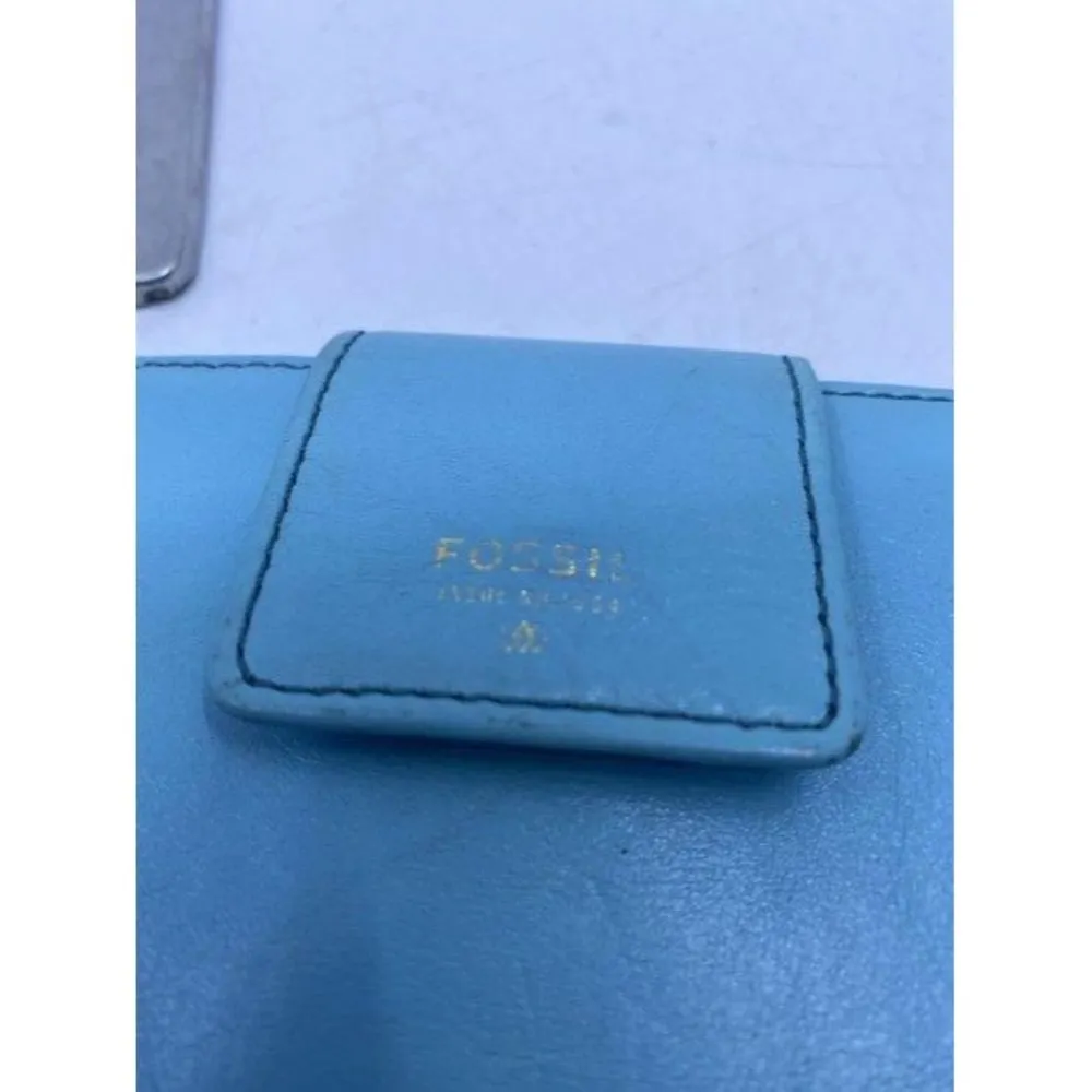 Fossil Blue Leather Large Card Id With Expandable - Image 6
