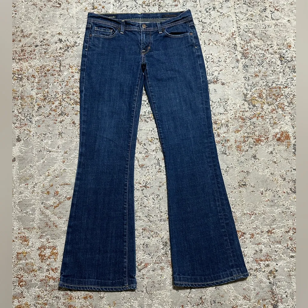 CITIZENS OF HUMANITY flare stretch jeans size 29 dark wash low rise Y2K - Image 15
