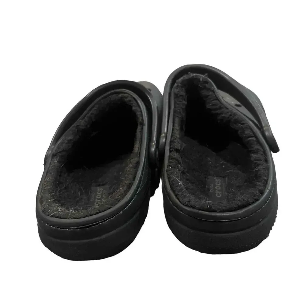 Crocs Closed-Toe Strap Fleece Lining‎ Clogs Size Men's 8 / Women's 10 - Image 4