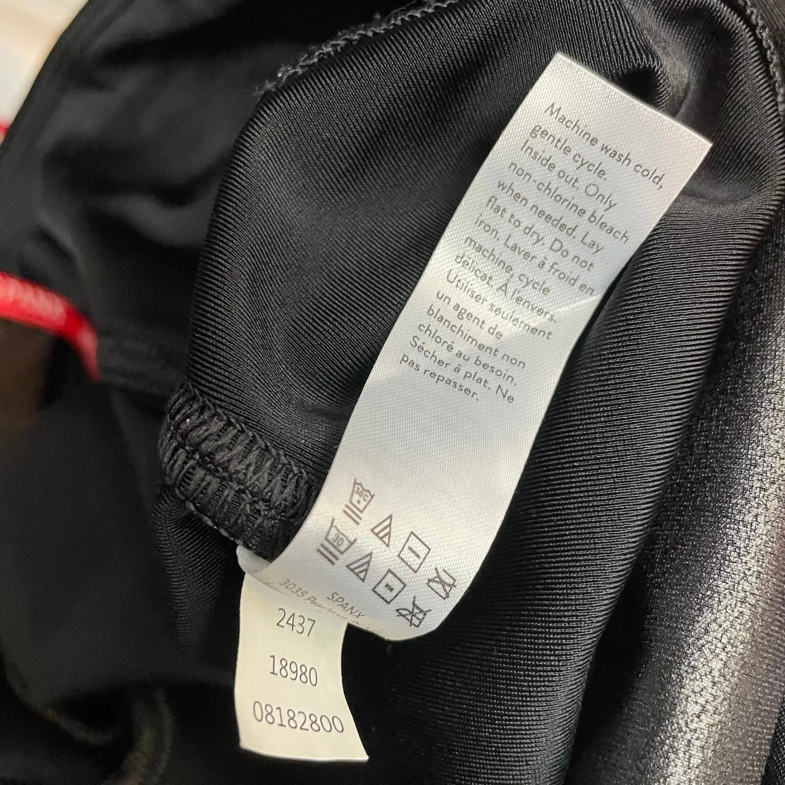 Spanx Black Faux Leather Slimming High Waist Ankle Leggings Pants Womens XL - Image 12