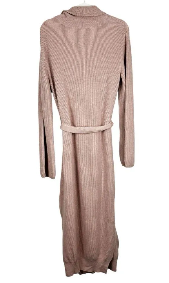 Nanushka Canaan Knit Turtleneck Dress in Apricot Merino Wool Cashmere Angora S Pink - Image 8