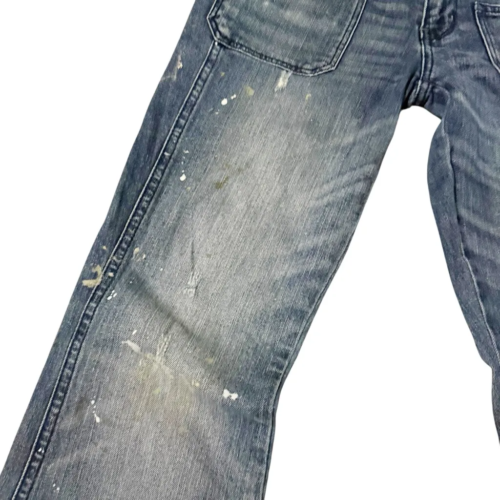 American Eagle Vintage Flare Paint Splattered Jeans size 4 - Image 4