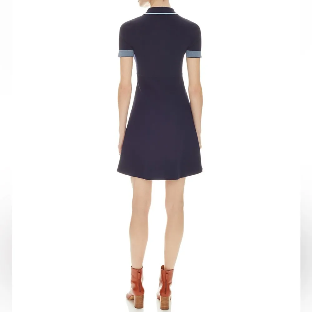 Sandro | Half-Zip Knit Dress | Marine | 34 (US XS) - Image 2