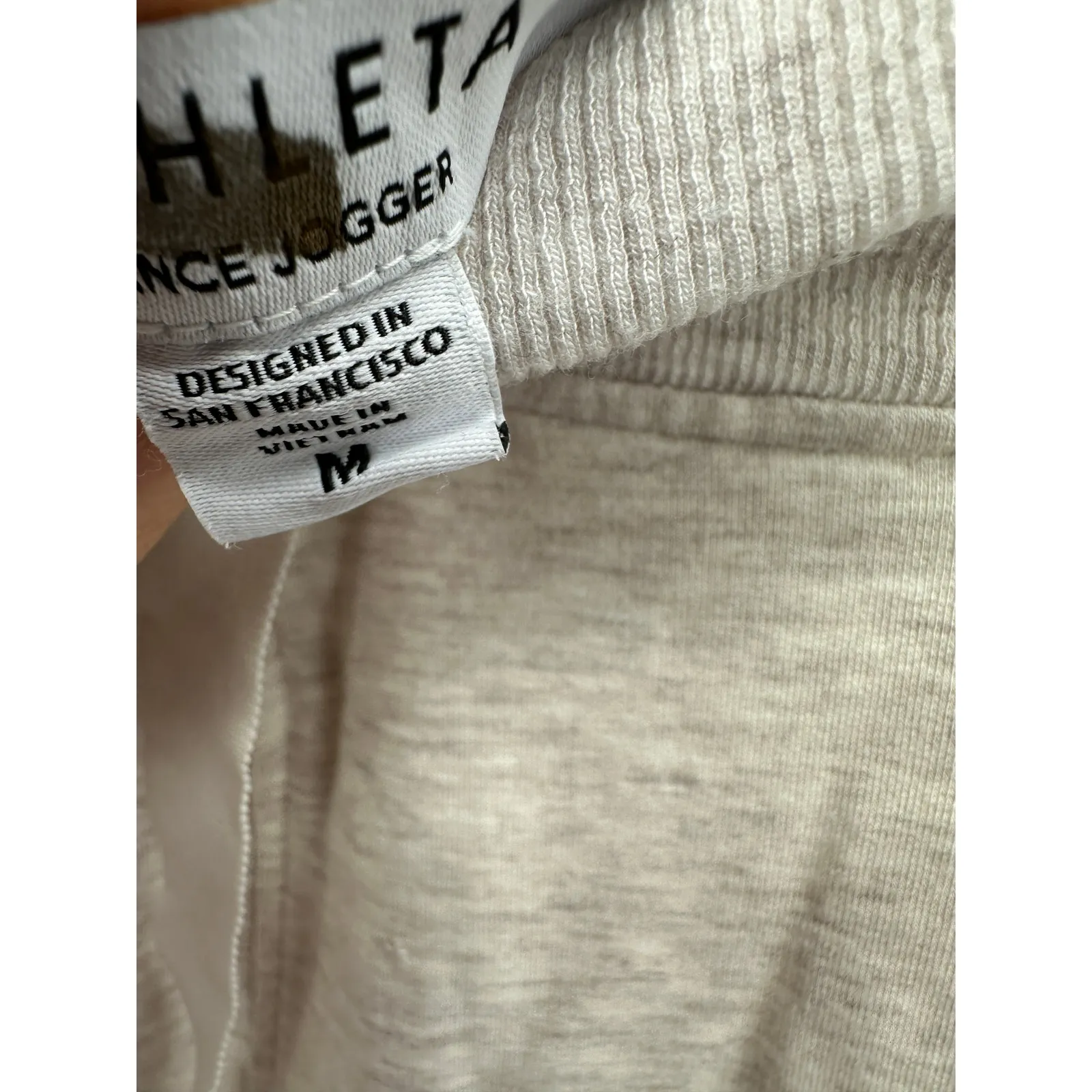 Athleta Balance Jogger Women Medium Cream Sweatpants Lounge Casual Pants - Image 8