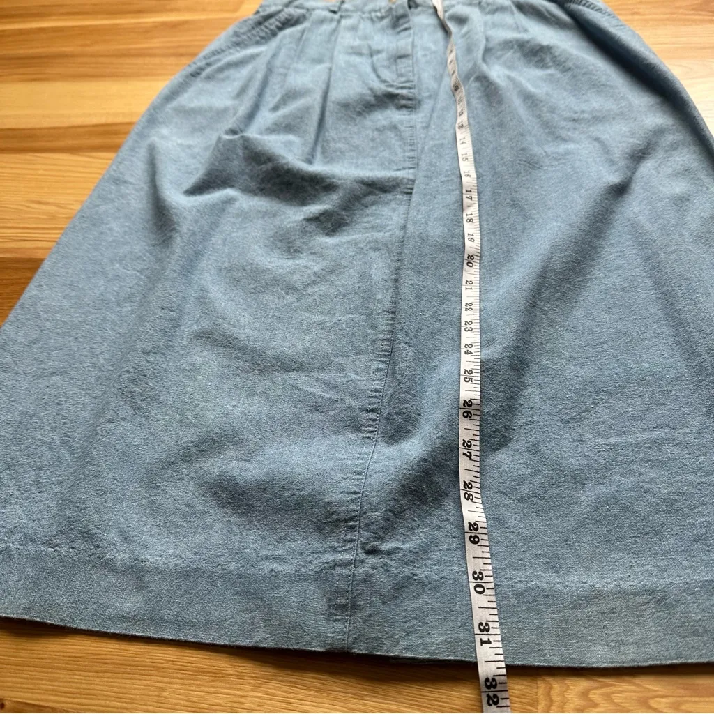 Talbots Vintage Deadstock NWT Denim Skirt 14P Light Wash Pleated Cottagecore - Image 15