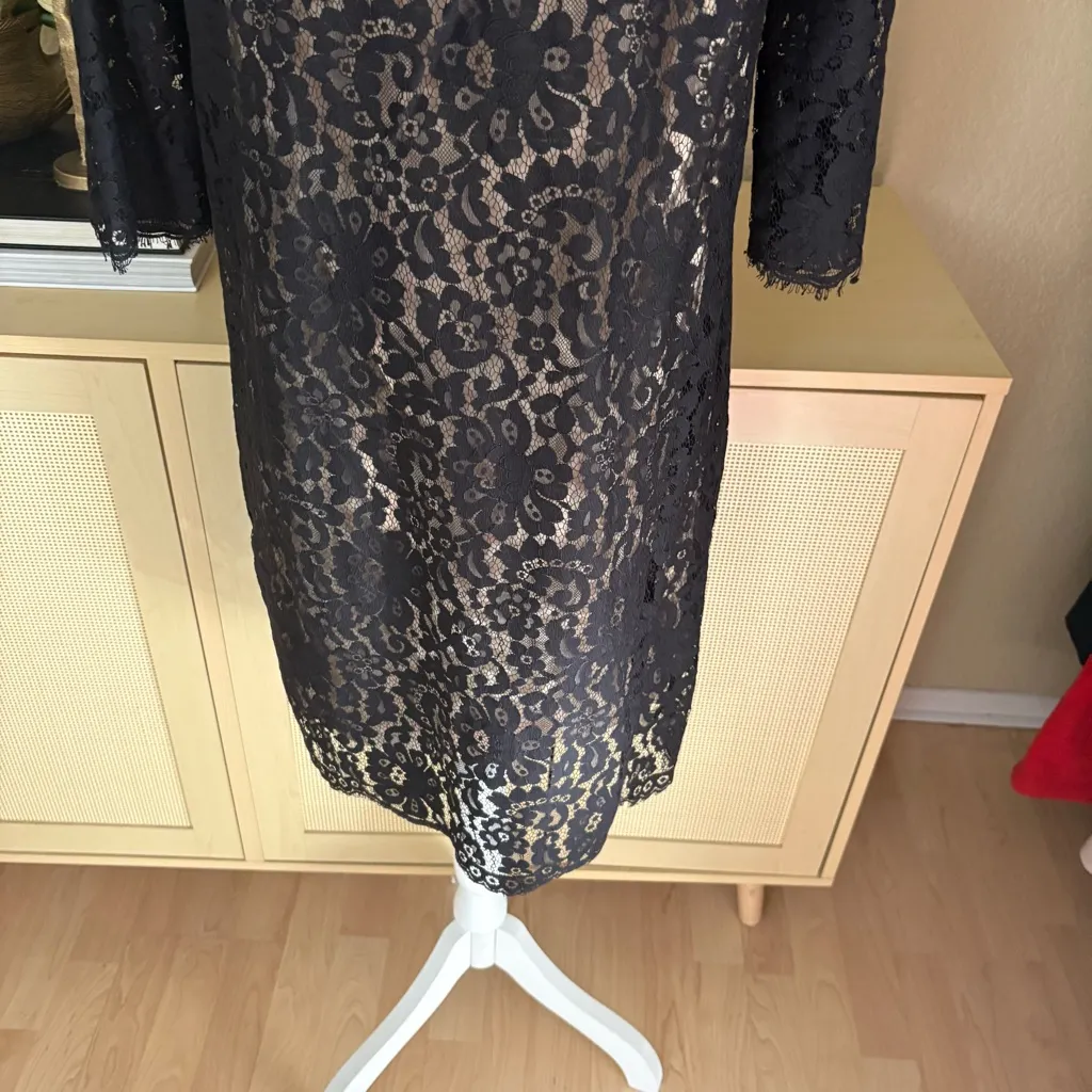 ROBERT RODRIGUEZ Black Lace Mini Dress Size 10‎ - Image 5