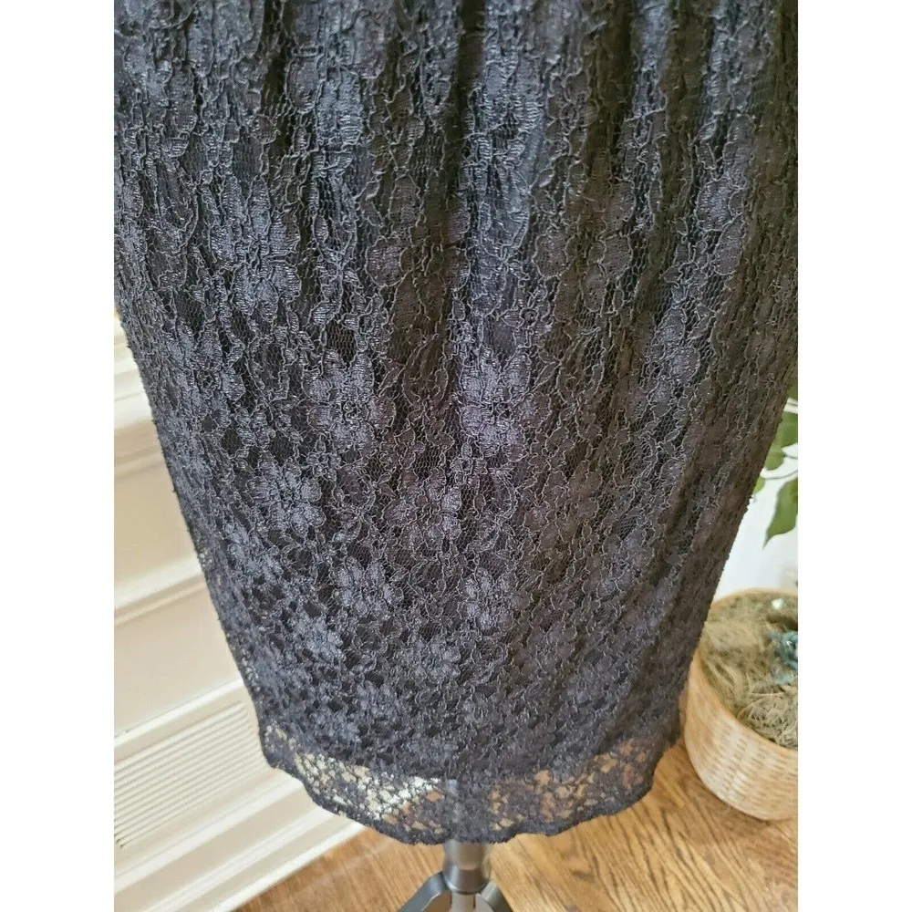 Haani Black Floral Lace Dress Sz XL - Image 3