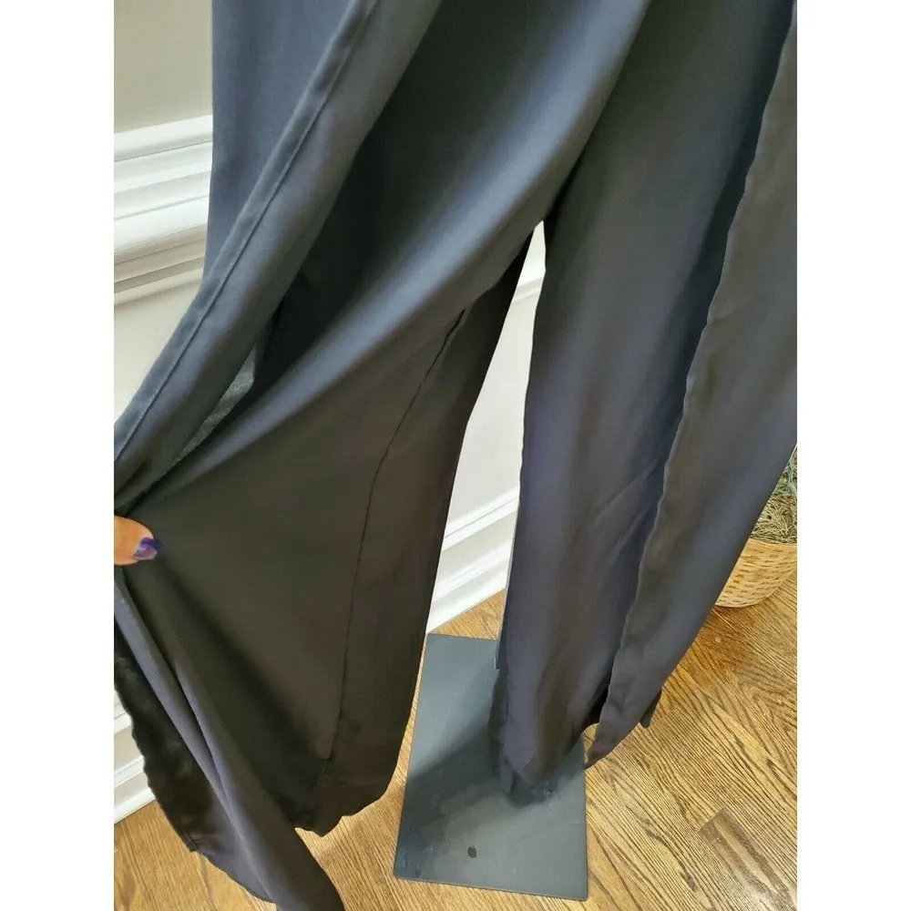 REHAB Solid Black Polyester Sleeveless Scoop Neck Casual Jumpsuits Size S - Image 5