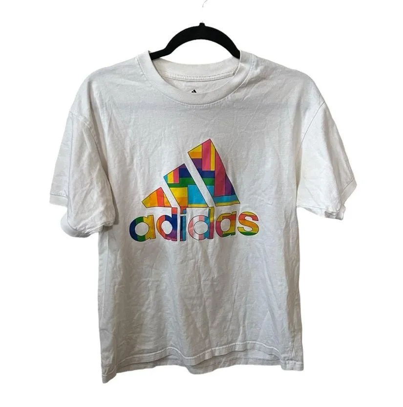 Rainbow Logo and Back Hit Size Small Unisex Short Sleeve Tee Shirt. - Image 7