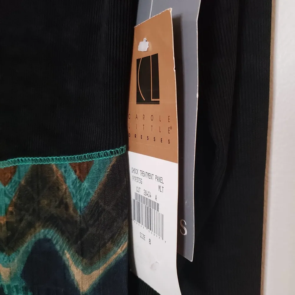 Vintage Deadstock Carole Little Rayon Boho Artsy Long Sleeve Maxi Dress Size 8 - Image 9