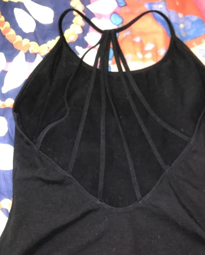 Tobi Black Bodysuit Strappy Back - Image 2