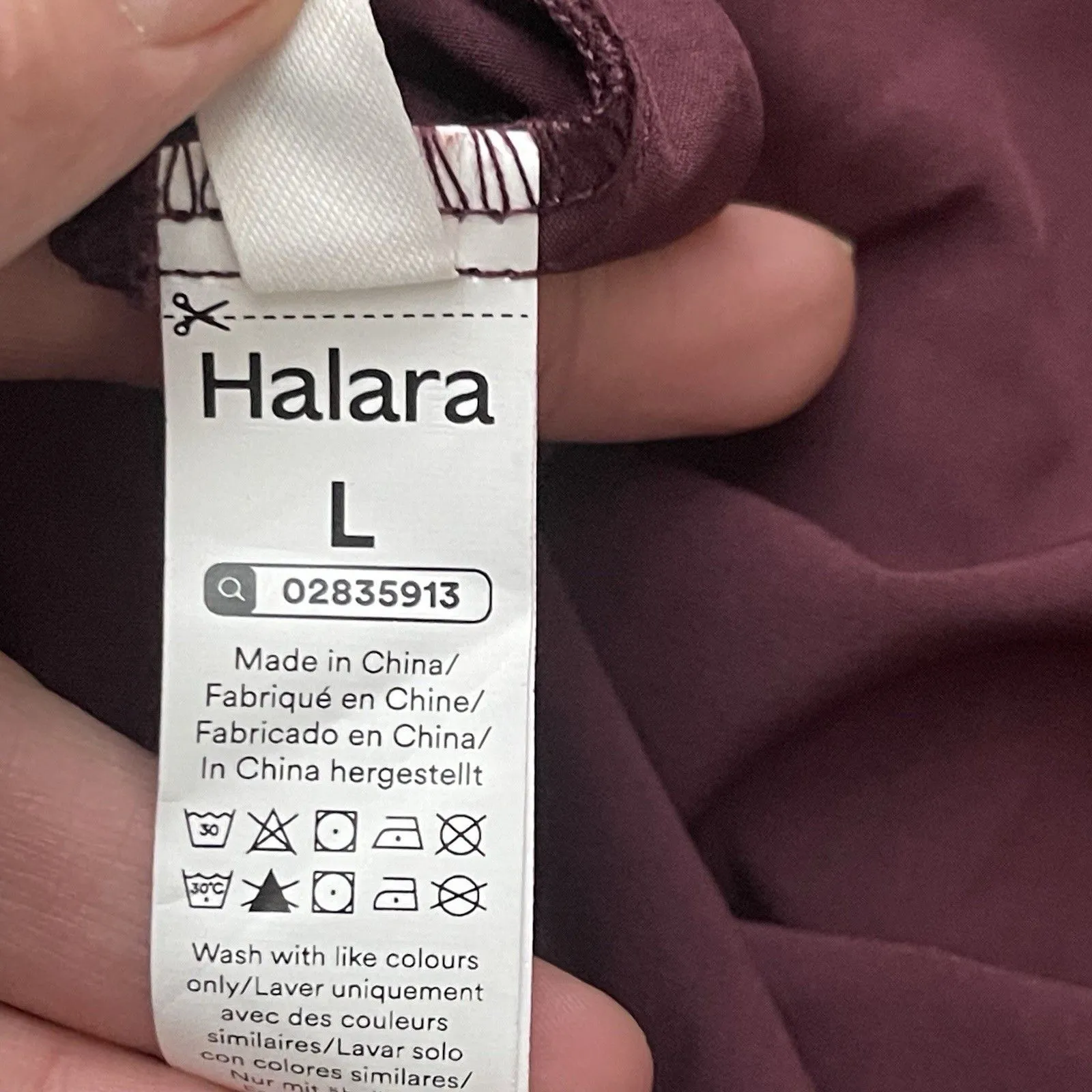 HALARA Breezeful Molded Cups Push Up Square Neck Maxi Dress Large Maroon NEW - Image 11