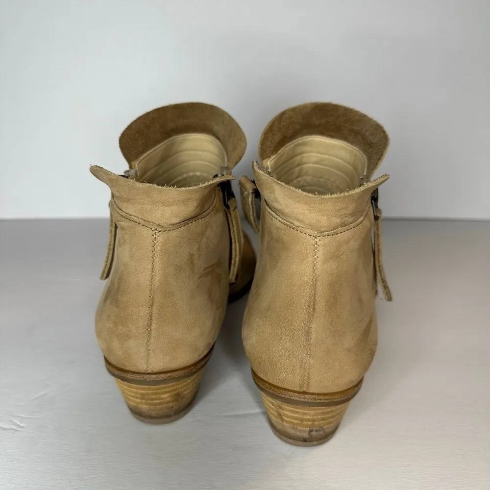 Paul Green Shasta Sliced Bootie Suede Nubuck Leather Zip Up Ankle Tan 6.5 - Image 4