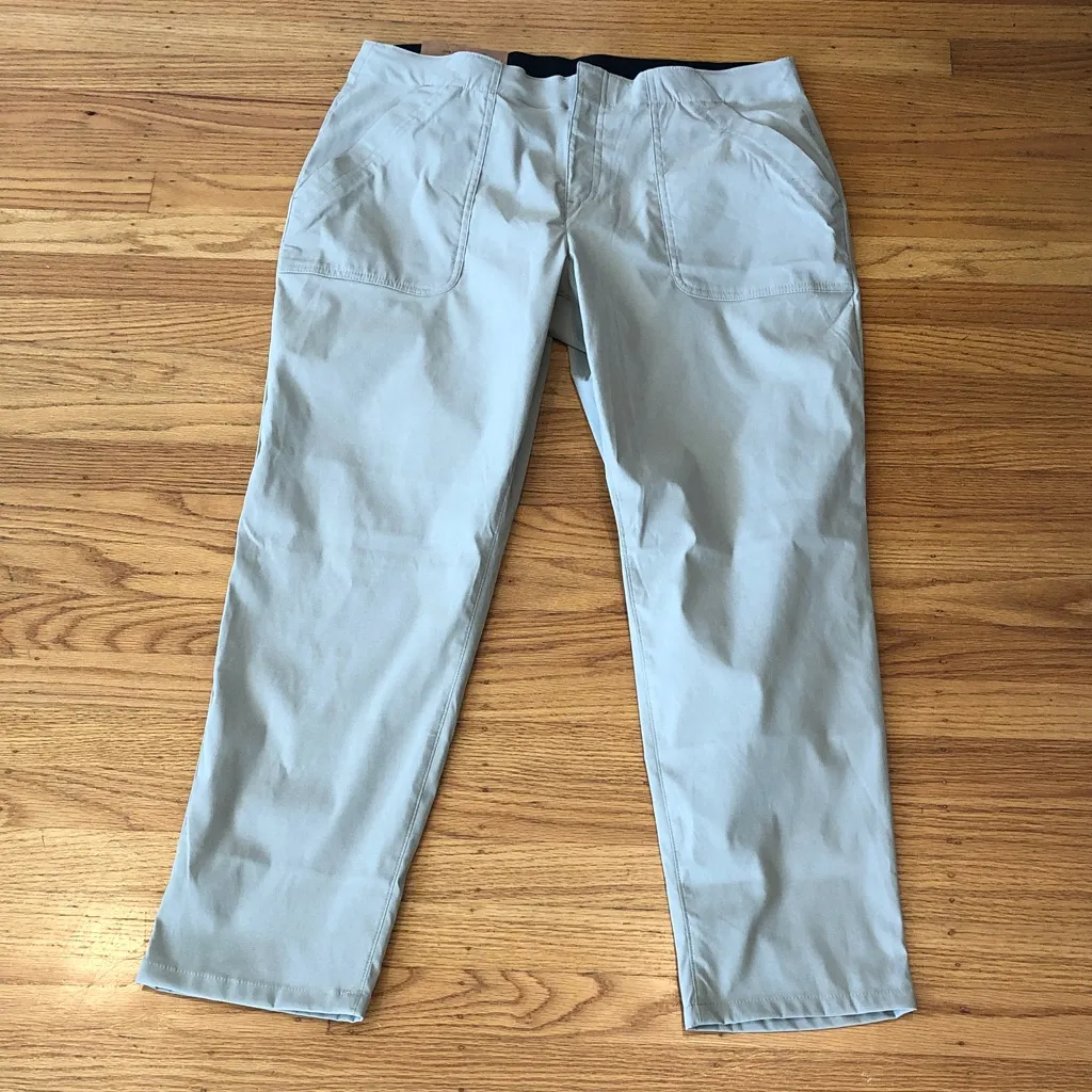 Eddie Bauer Women's Tan Cropped Ankle Pants, 14 - Image 2