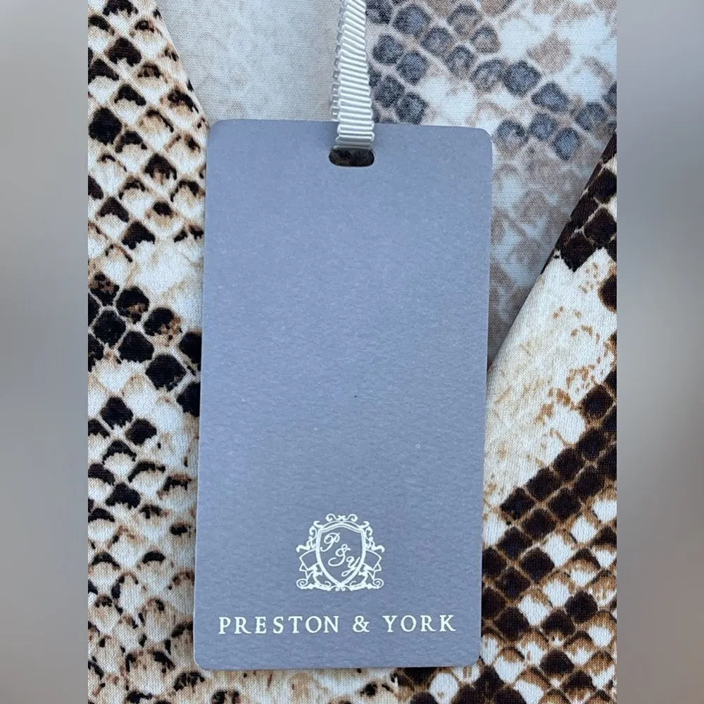 Preston & York
Sydney Antelope Print Knit V-Neck Short Sleeve Tie Waist Midi L - Image 10