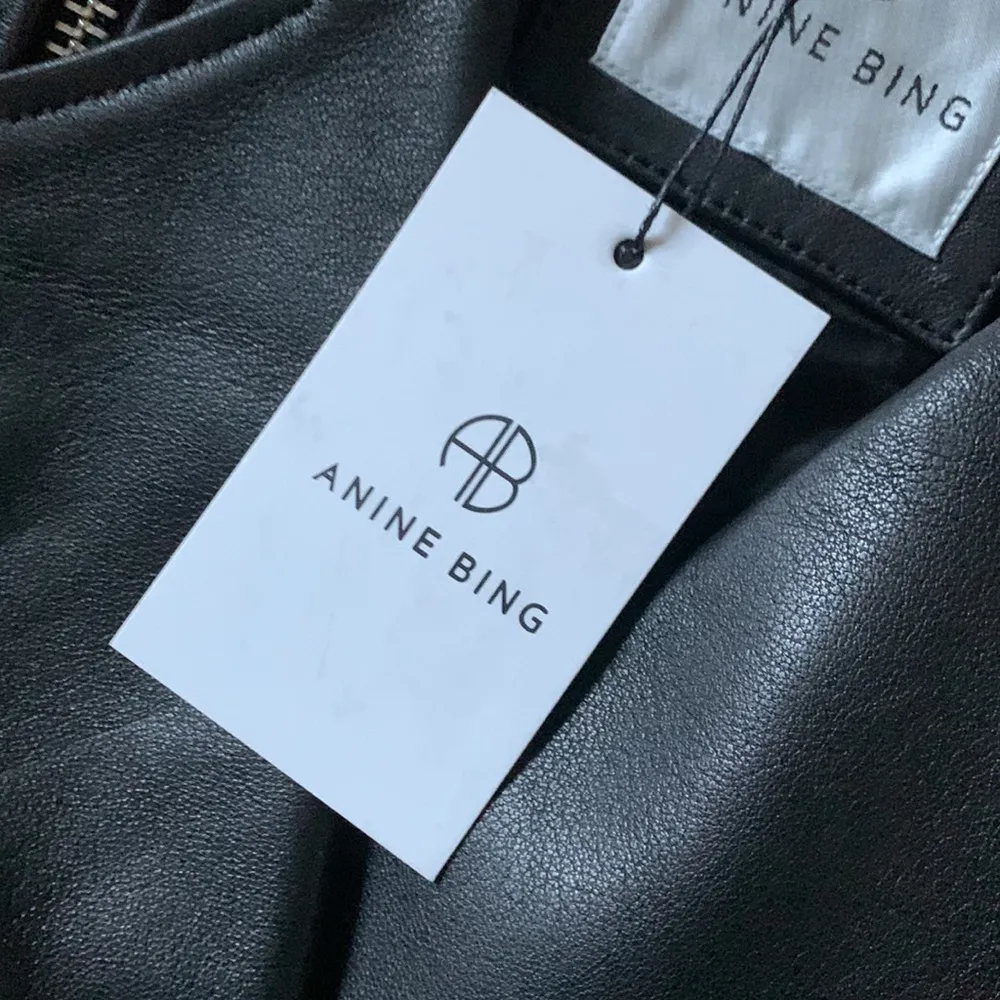 Anine Bing Cassidy black leather jacket - Image 6