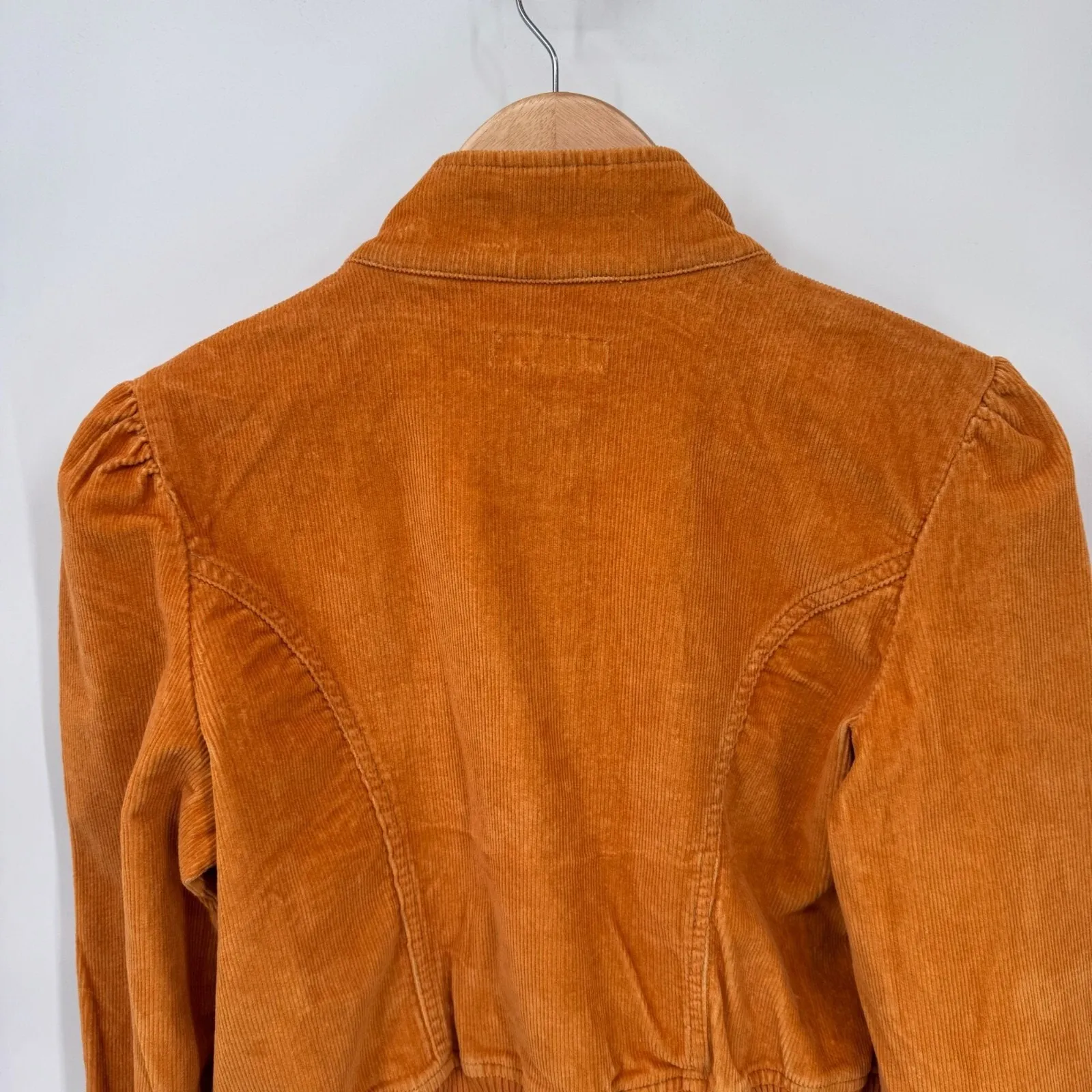 Tulle‎ Corduroy Festival Hippie Boho Jacket Womens Large Orange Cotton NEW - Image 9